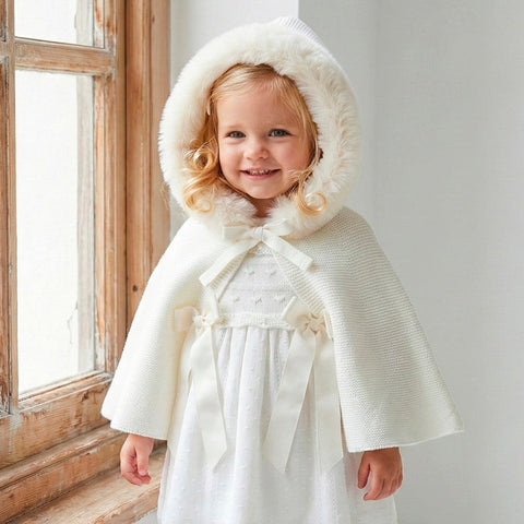 Girls Cream Cape