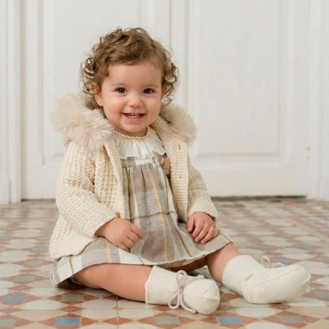 Mac Ilusion Unisex Cream Knitted Cardigan
