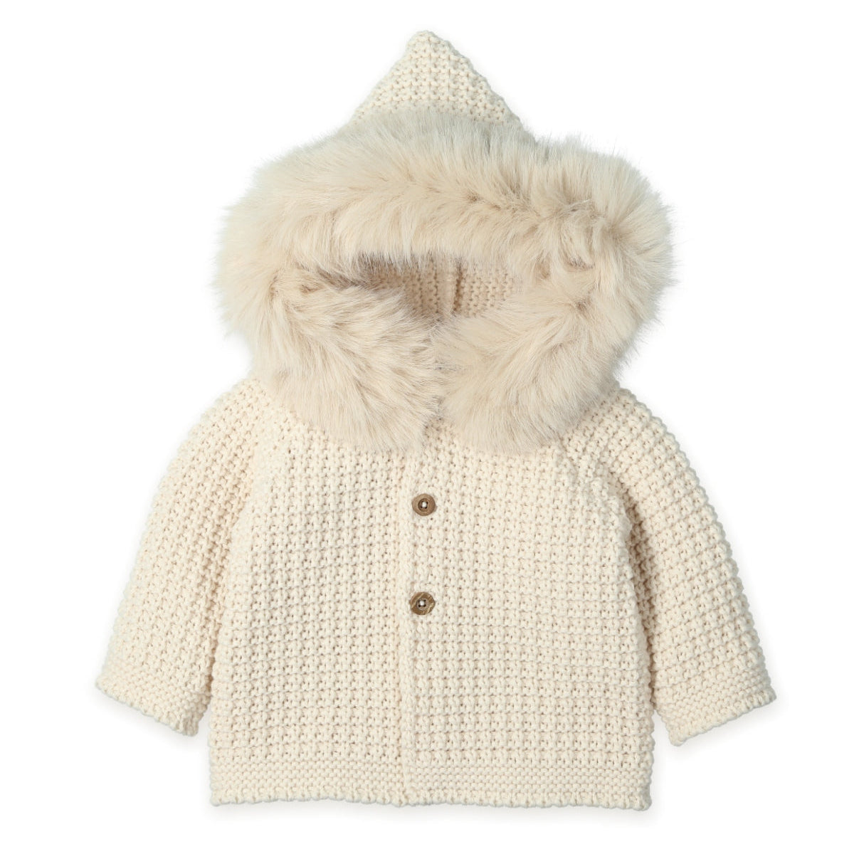Mac Ilusion Unisex Cream Knitted Cardigan