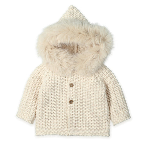 Mac Ilusion Unisex Cream Knitted Cardigan