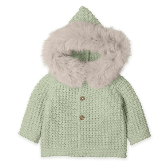 Boys Sage Green Knitted Cardigan