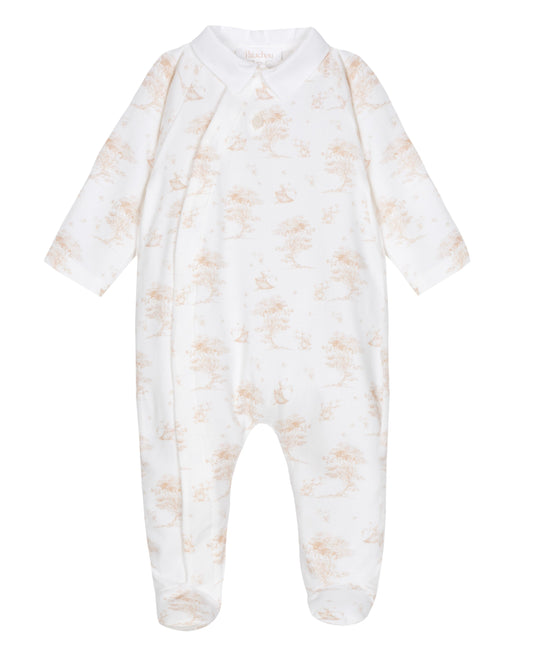 Unisex Beige Babygrow