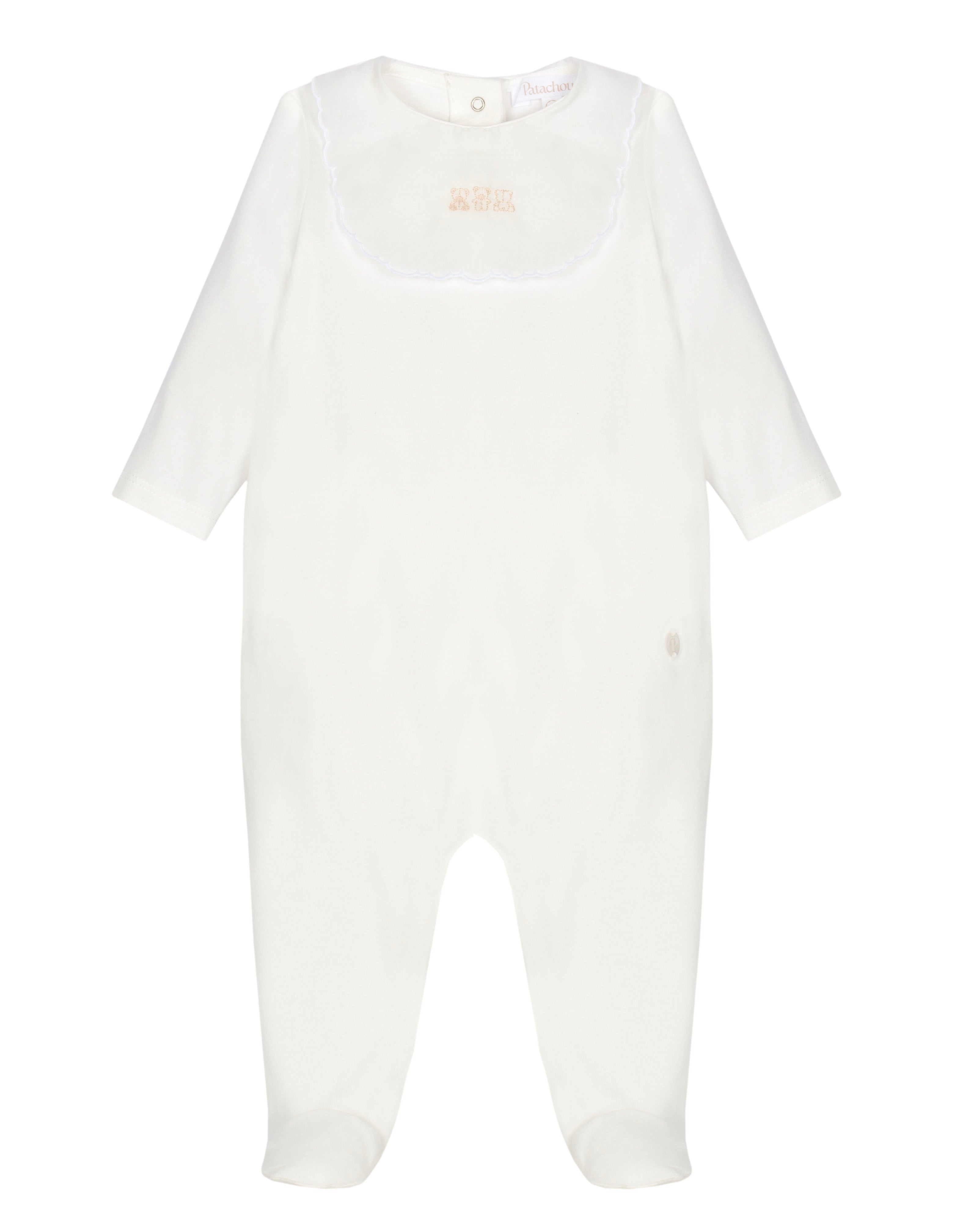 Patachou White Unisex Beige Babygrow