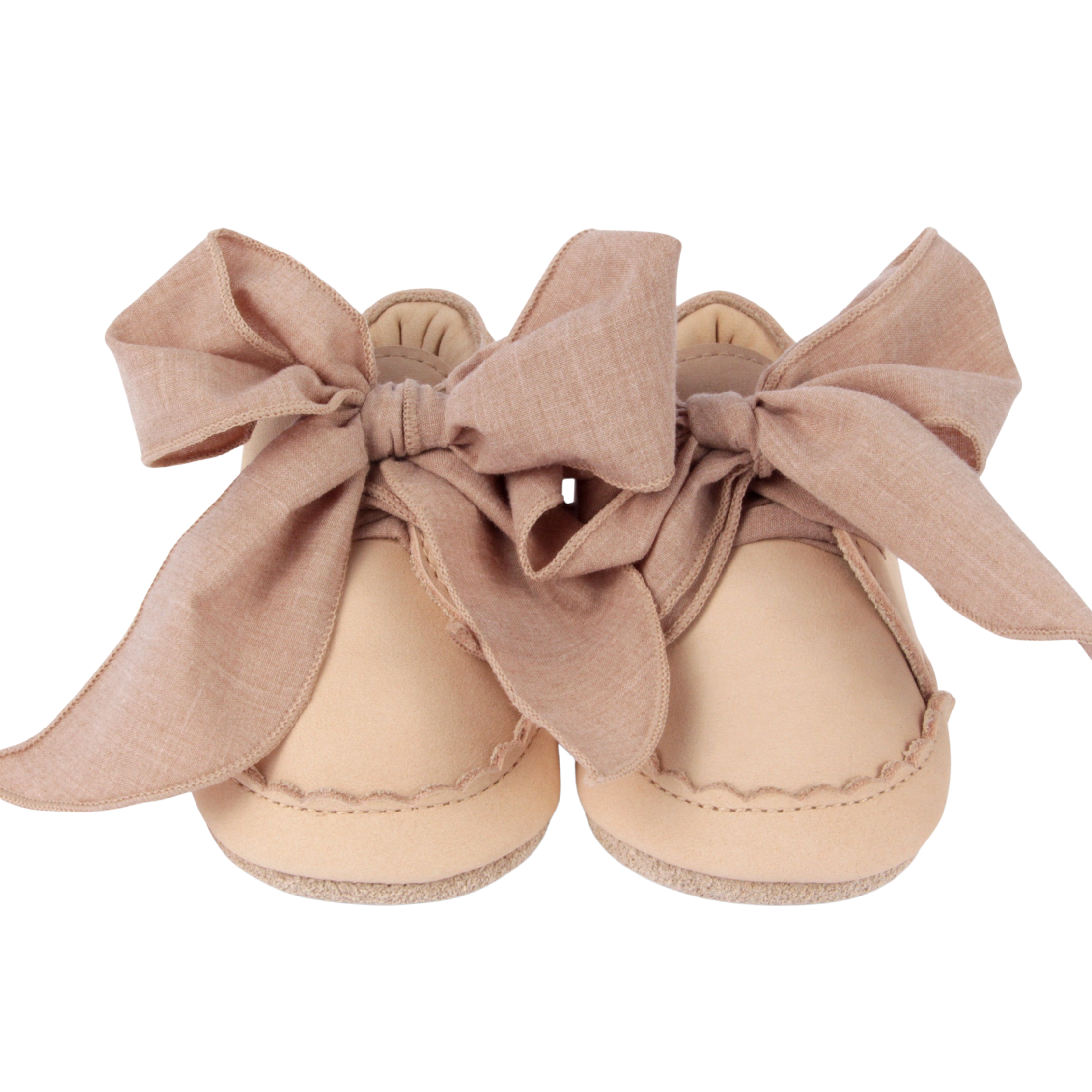 Donsje Baby Girls Pink Leather Bow Shoe