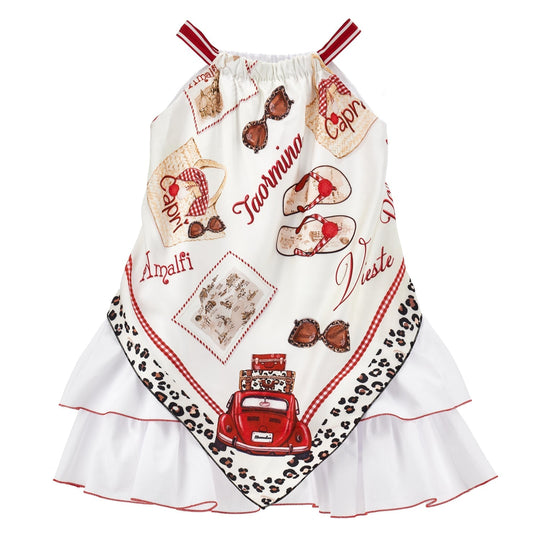 Girls White Frill Dress