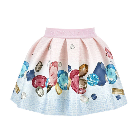 Girls Pink Jewelled Skirt
