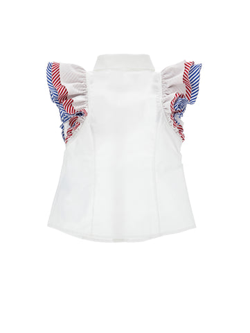 Monnalisa Girls White Frill Shirt