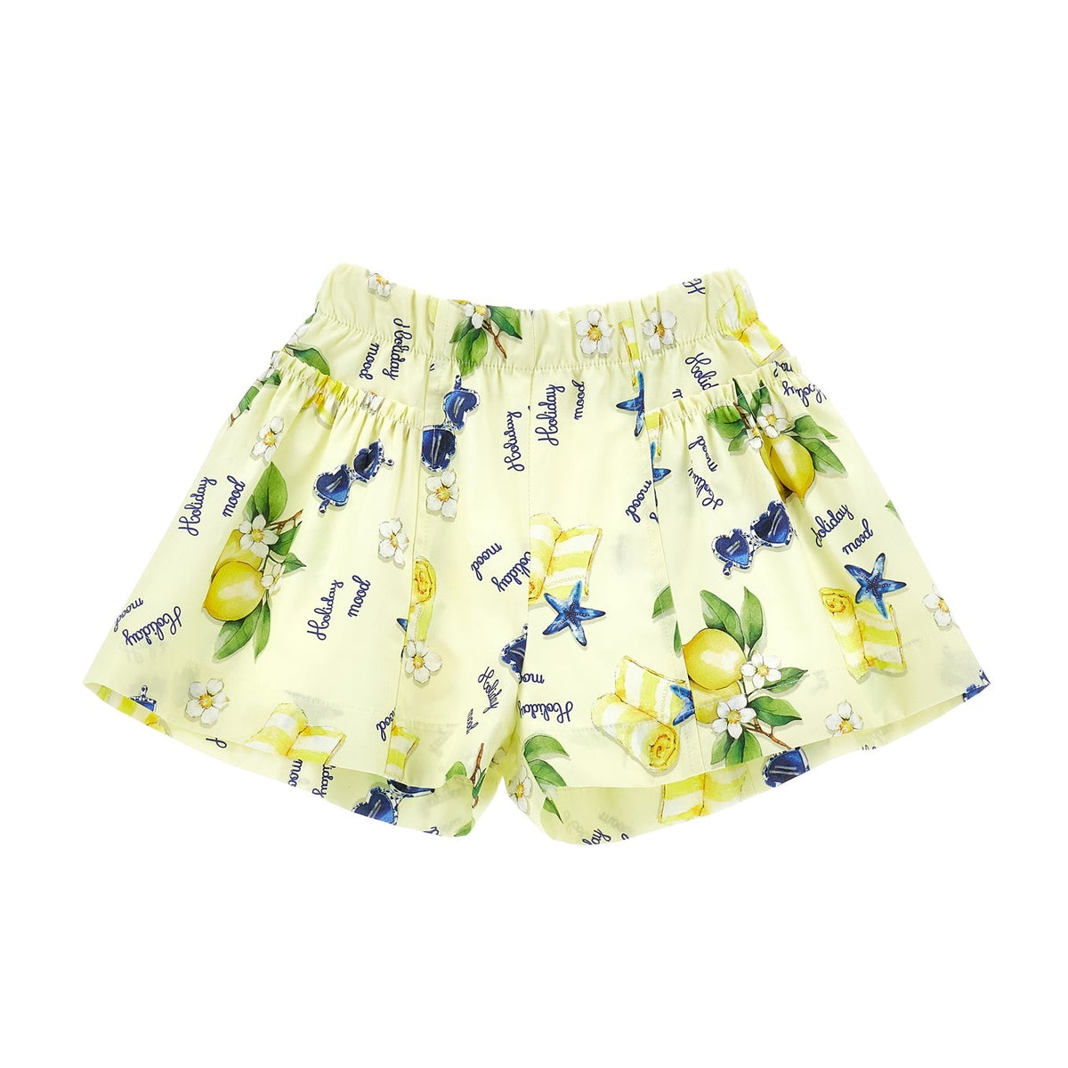 Monnalisa Girls Yellow Lemon Shorts