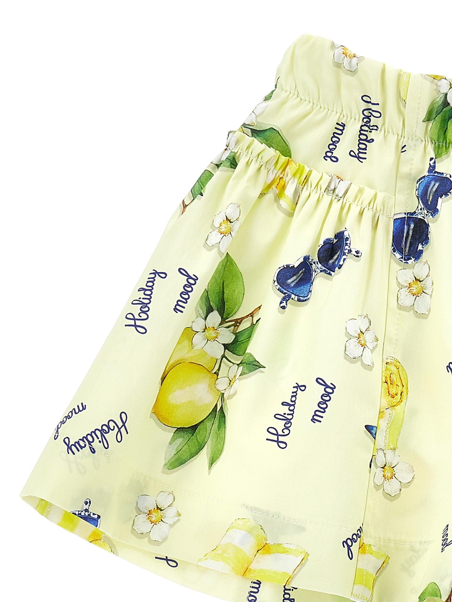 Monnalisa Girls Yellow Lemon Shorts