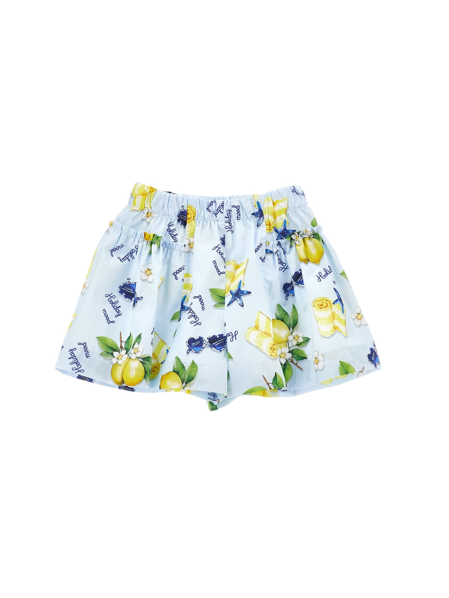 Monnalisa Girls Yellow Lemon Shorts