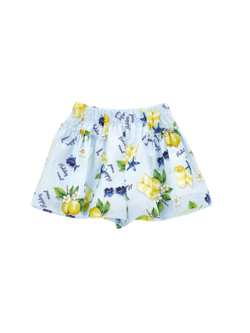 Monnalisa Girls Yellow Lemon Shorts