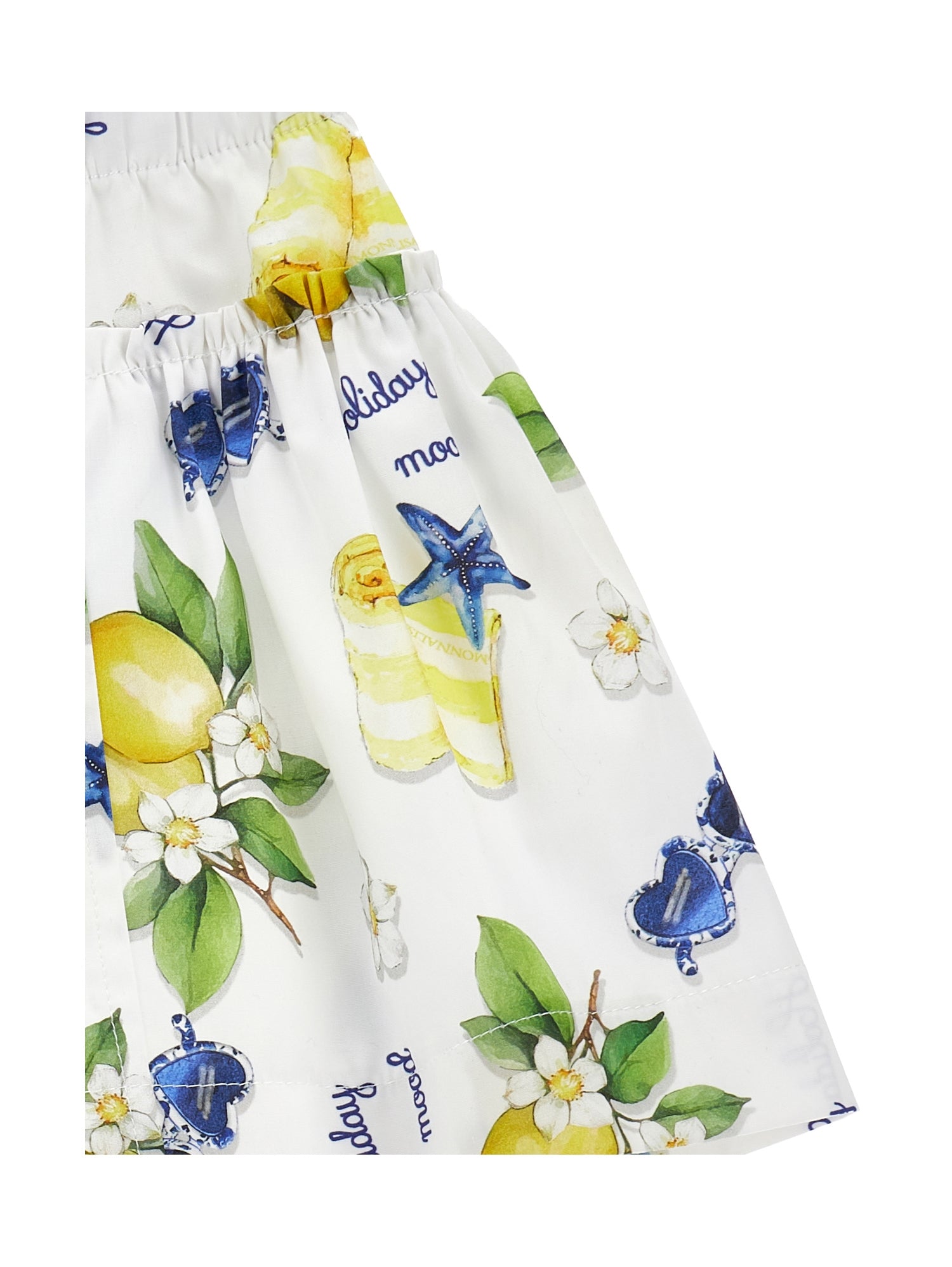 Monnalisa Girls Yellow Lemon Shorts