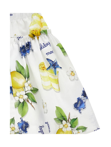 Monnalisa Girls Yellow Lemon Shorts