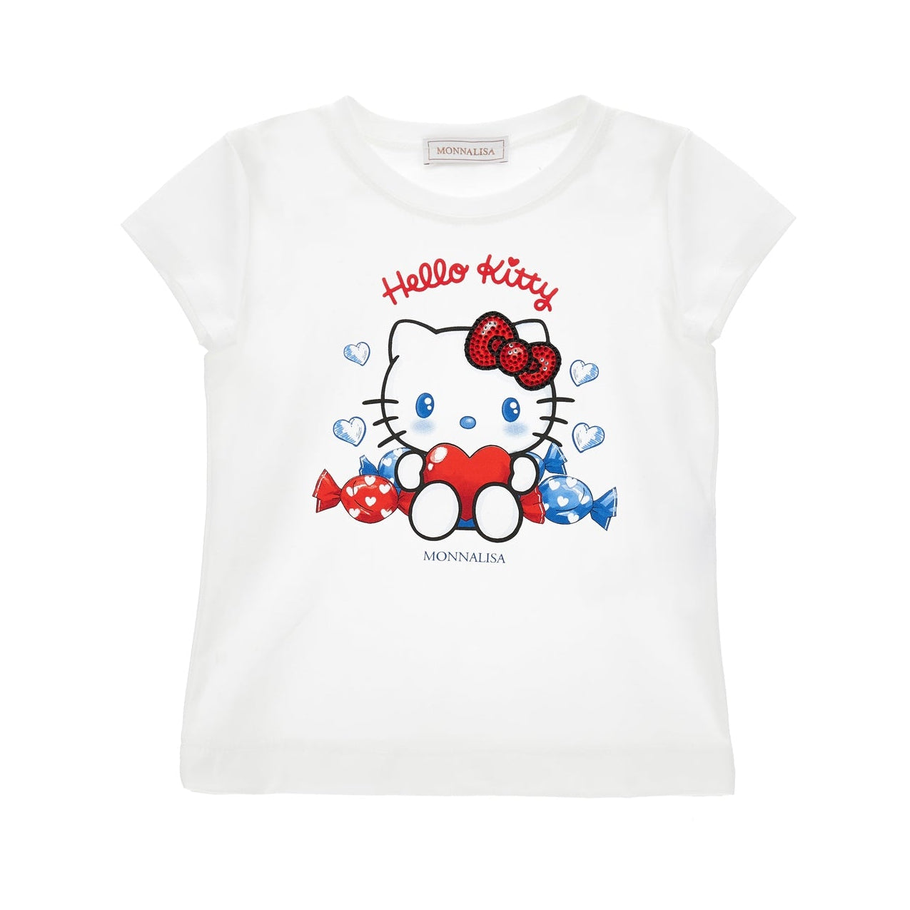 Home Monnalisa Girls White Hello Kitty T-Shirt
