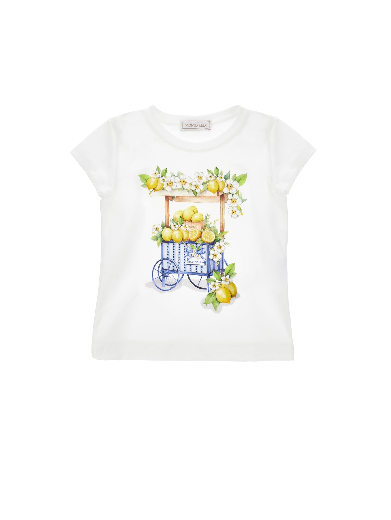 Monnalisa Girls White Lemon T-Shirt