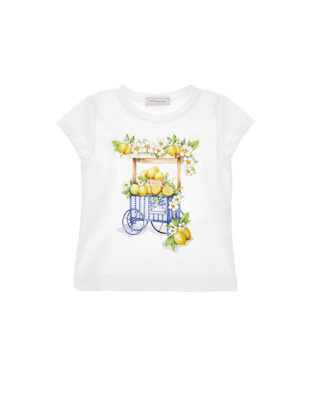 Monnalisa Girls White Lemon T-Shirt
