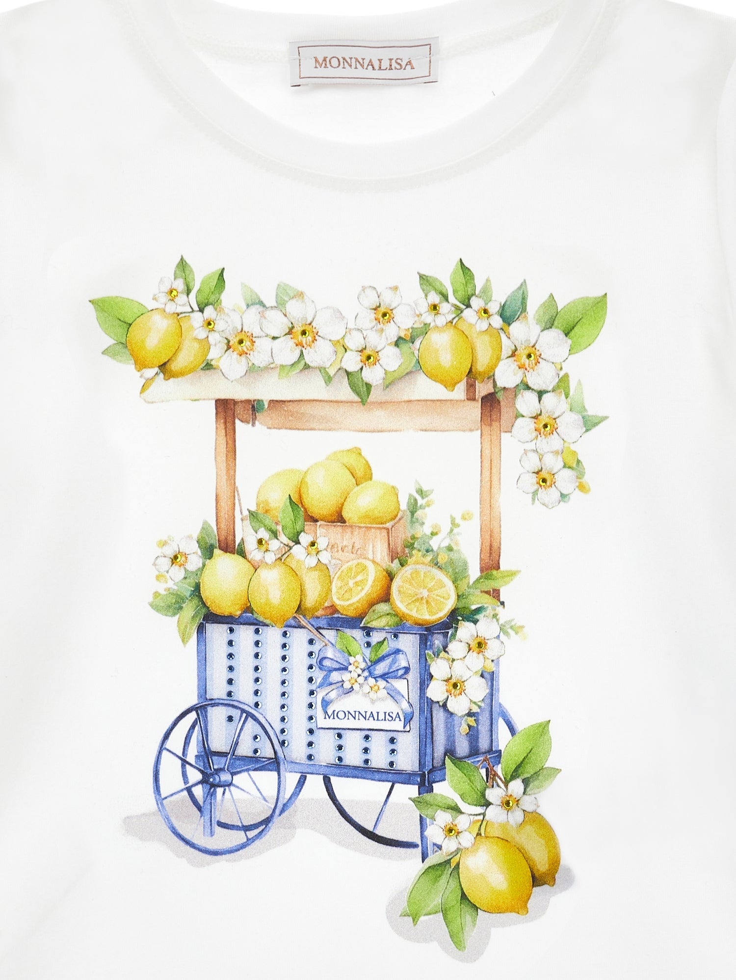 Monnalisa Girls White Lemon T-Shirt