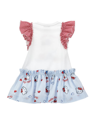 Monnalisa Girls White Hello Kitty Dress