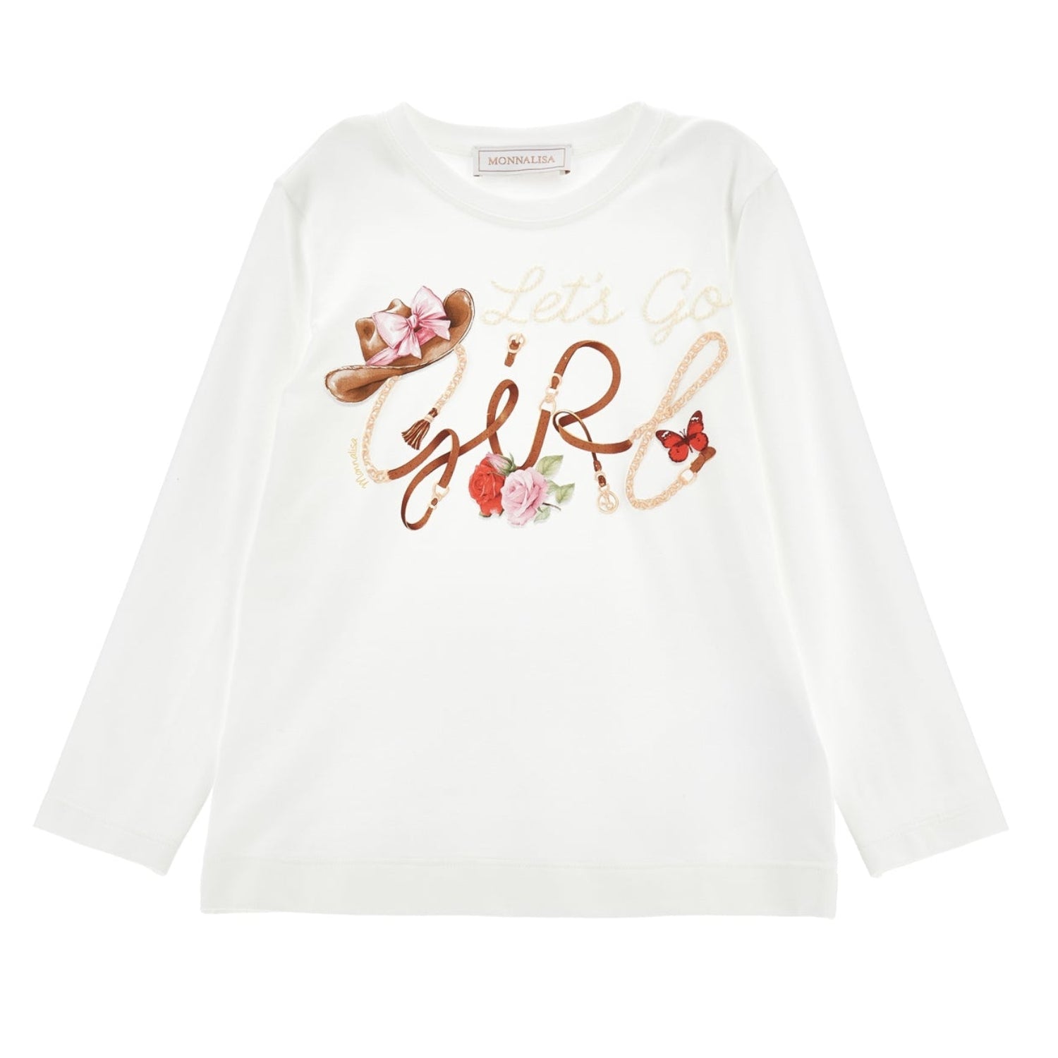 Monnalisa Girls Cream T-Shirt