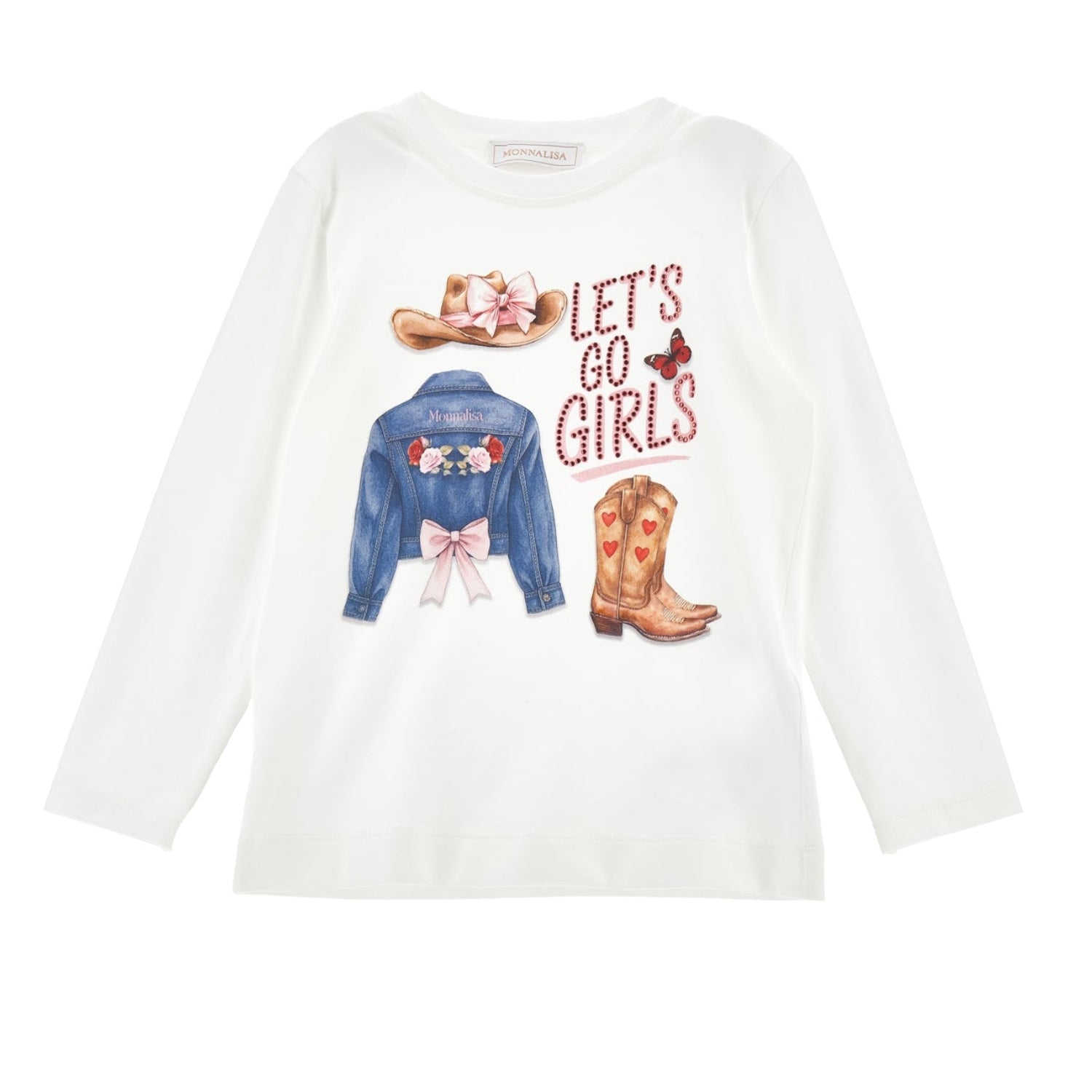 Monnalisa Girls Cream T-Shirt