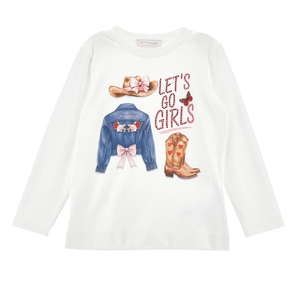Monnalisa Girls Cream T-Shirt