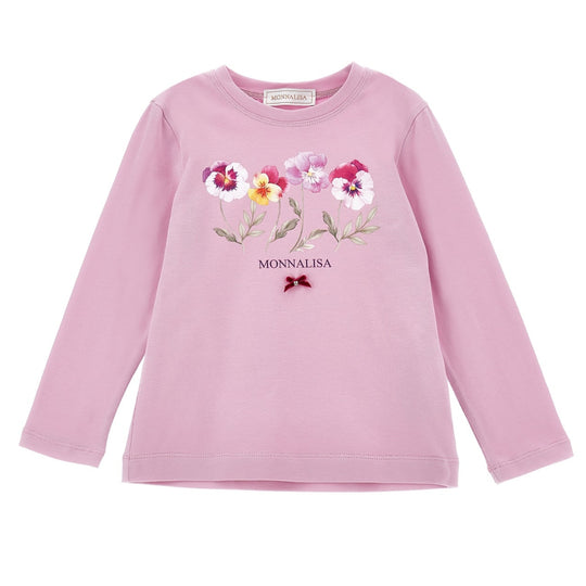 Girls Lilac Floral T-Shirt