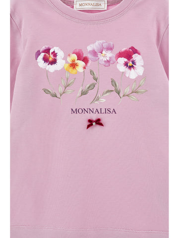 Monnalisa Girls Lilac T-Shirt