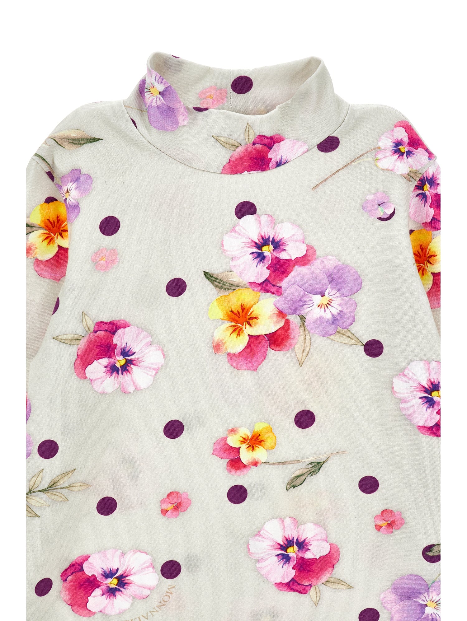 Monnalisa Girls Sage Green Spot T-Shirt