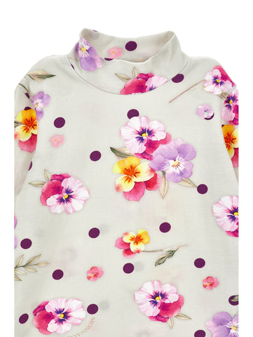 Monnalisa Girls Sage Green Spot T-Shirt