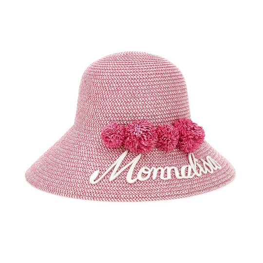 Girls Pink Straw Hat