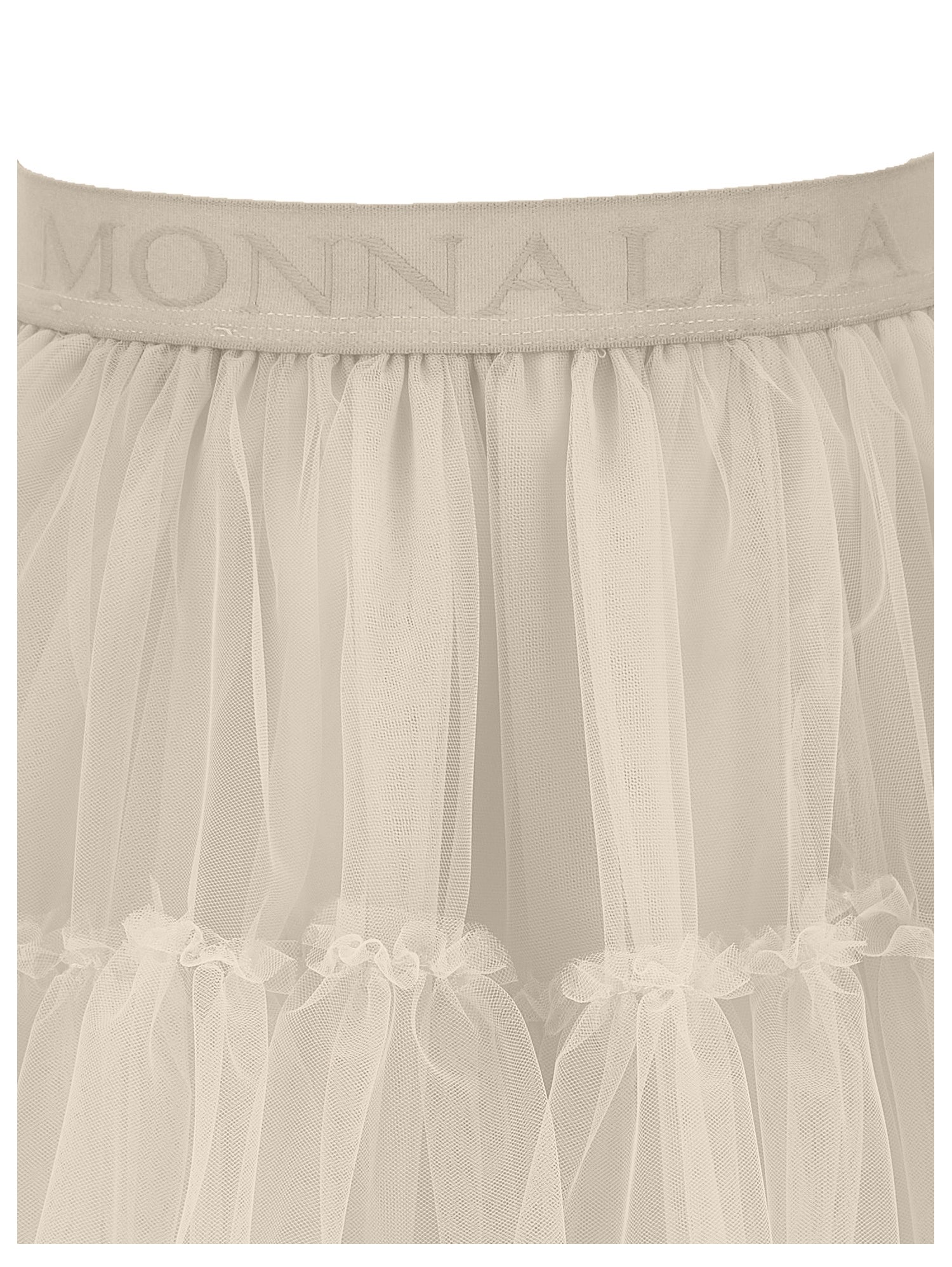 Monnalisa Girls Beige Tulle Skirt