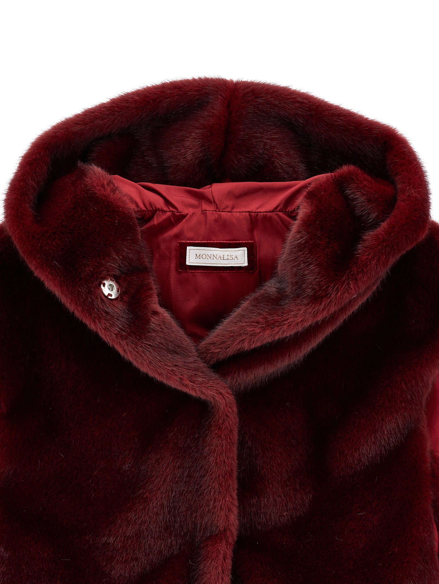 Monnalisa Girls Plum Faux Fur Gilet
