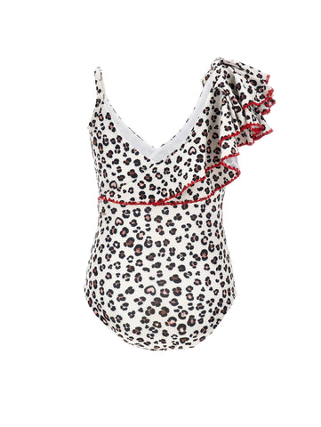 Monnalisa Girls Leopard Print Swimsuit