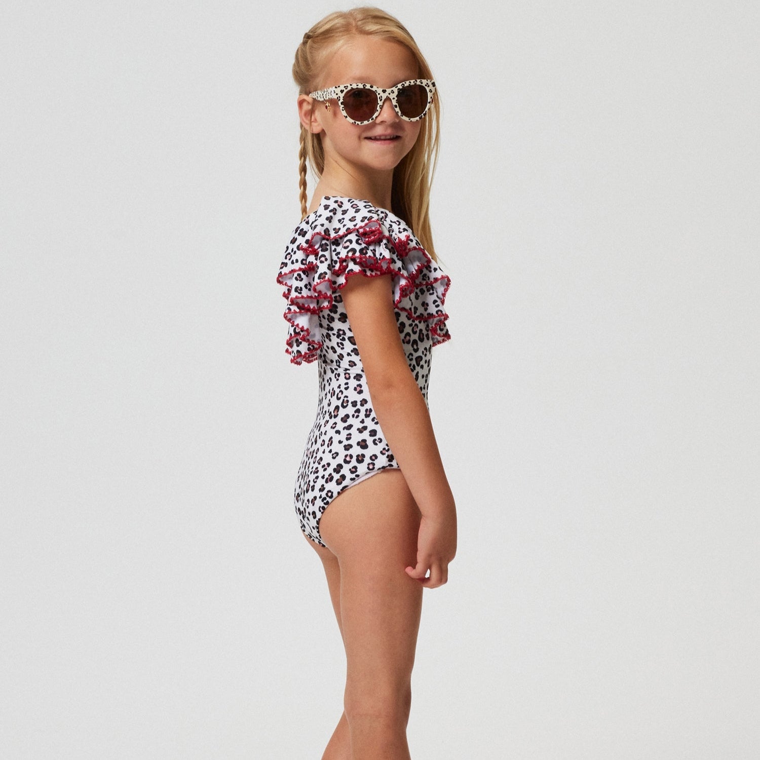 Monnalisa Girls Leopard Print Swimsuit