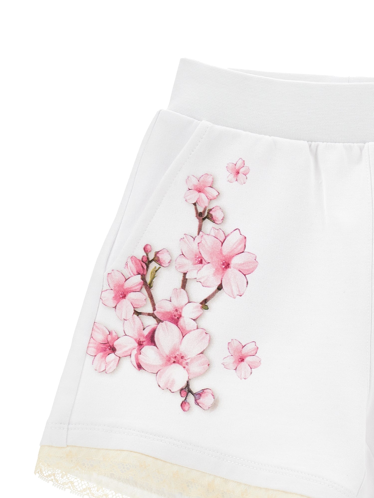 Monnalisa Girls White Blossom Shorts