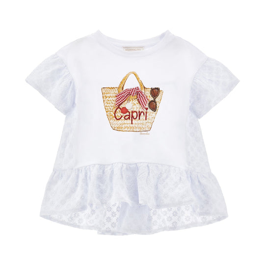 Girls White Bag T-Shirt