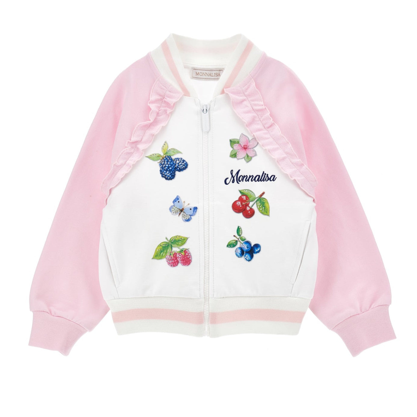 Monnalisa Girls White & Pink Sweatshirt