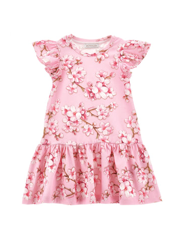 Monnalisa Girls Pink Blossom Dress