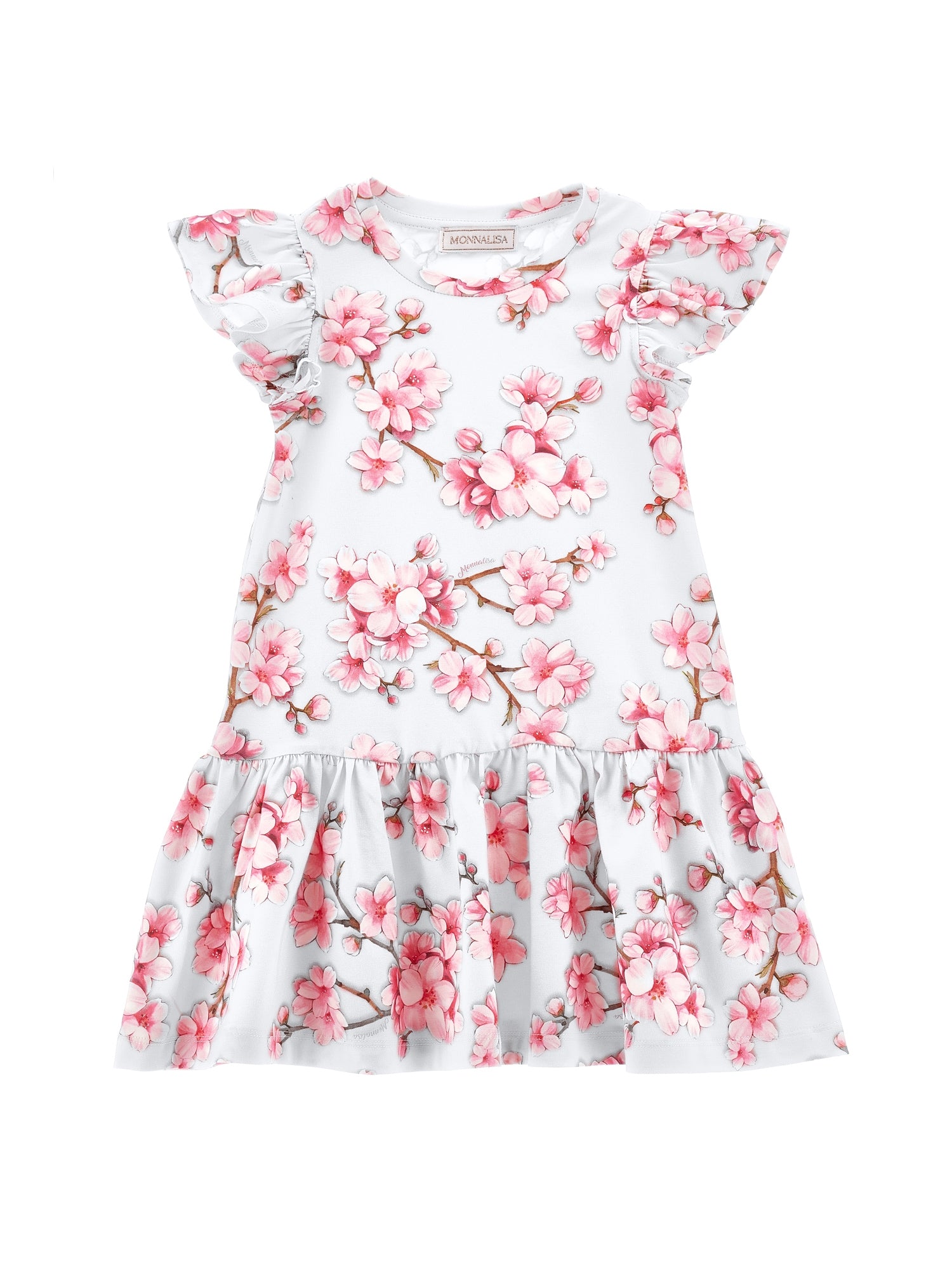 Monnalisa Girls Pink Blossom Dress