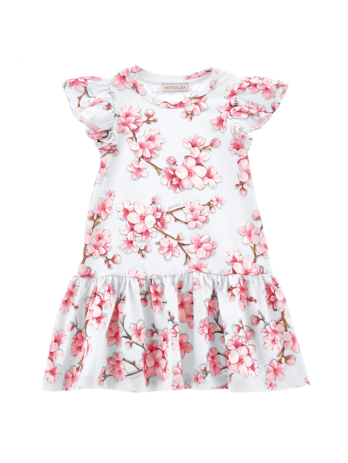 Monnalisa Girls Pink Blossom Dress