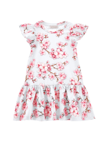 Monnalisa Girls Pink Blossom Dress