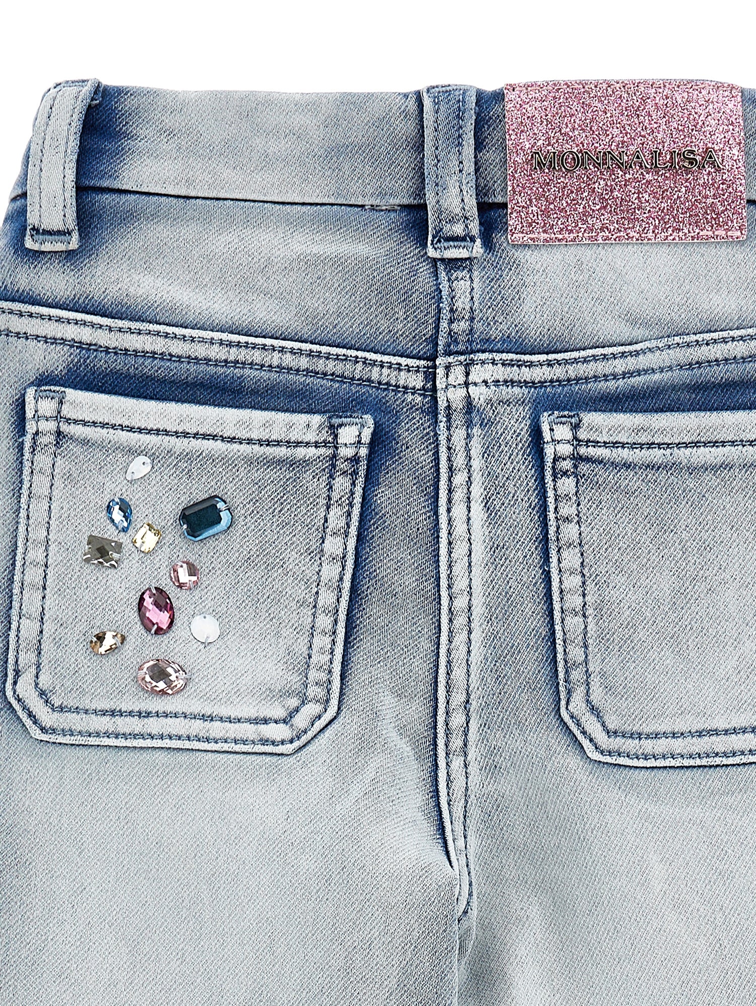 Monnalisa Girls Jewelled Jeans