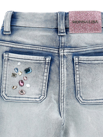 Monnalisa Girls Jewelled Jeans