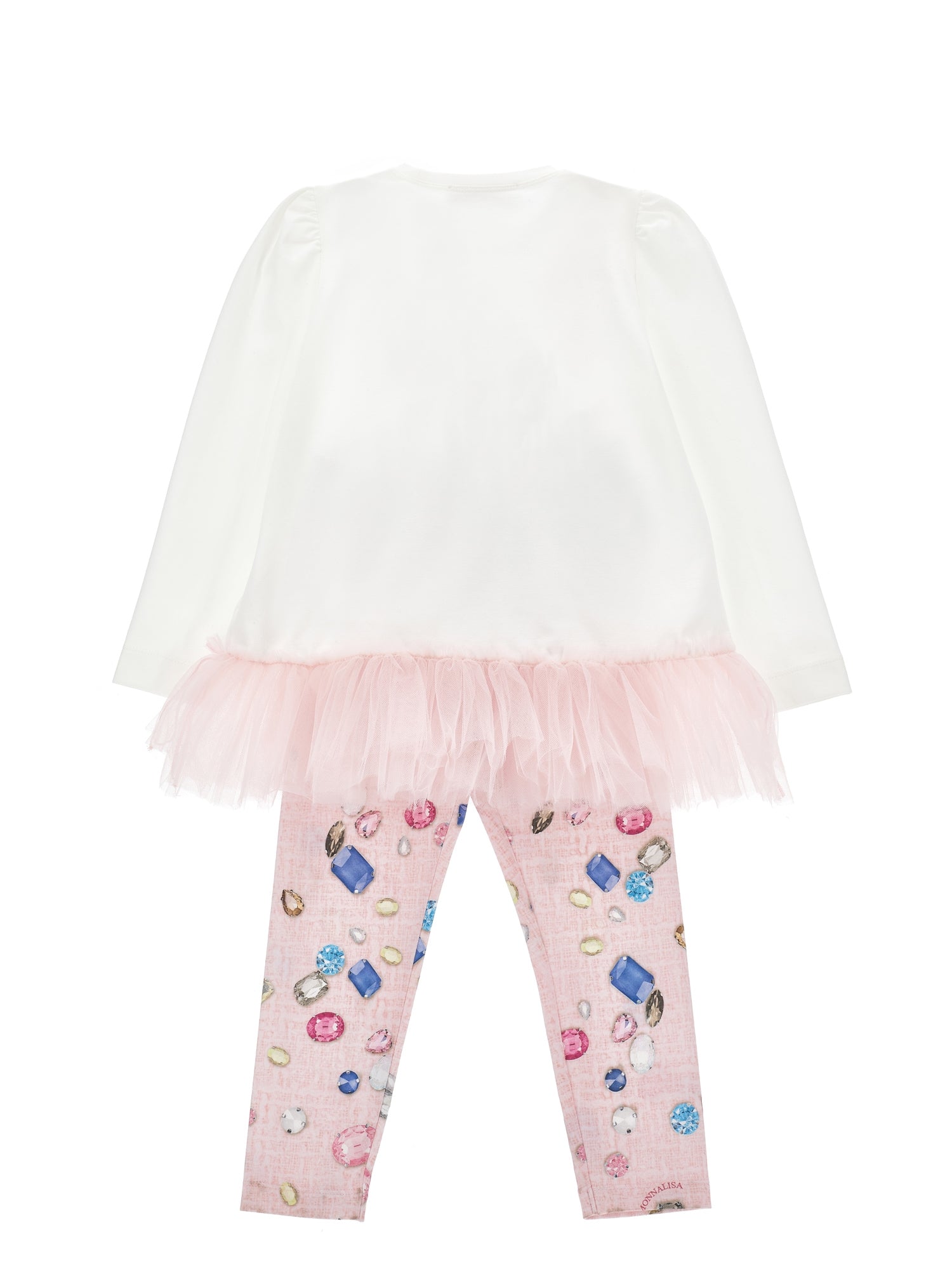 Monnalisa Girls Pink Tulle Legging Set
