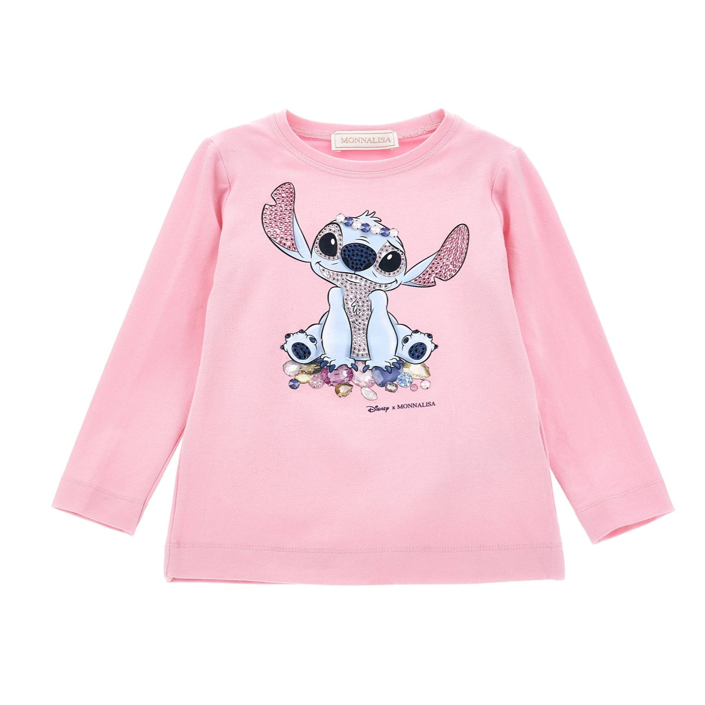 Monnalisa Girls Pink Stitch T-Shirt