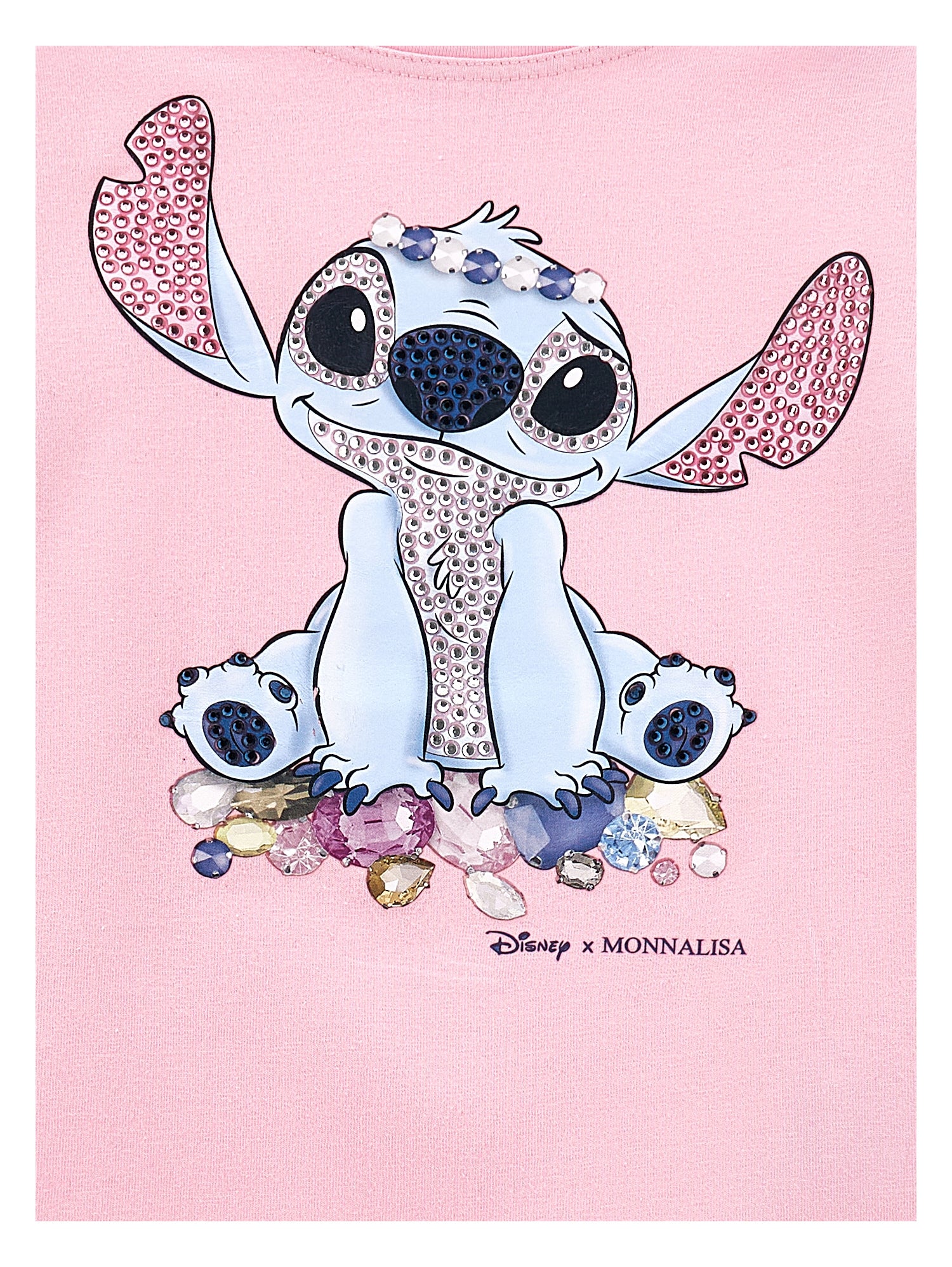 Monnalisa Girls Pink Stitch T-Shirt
