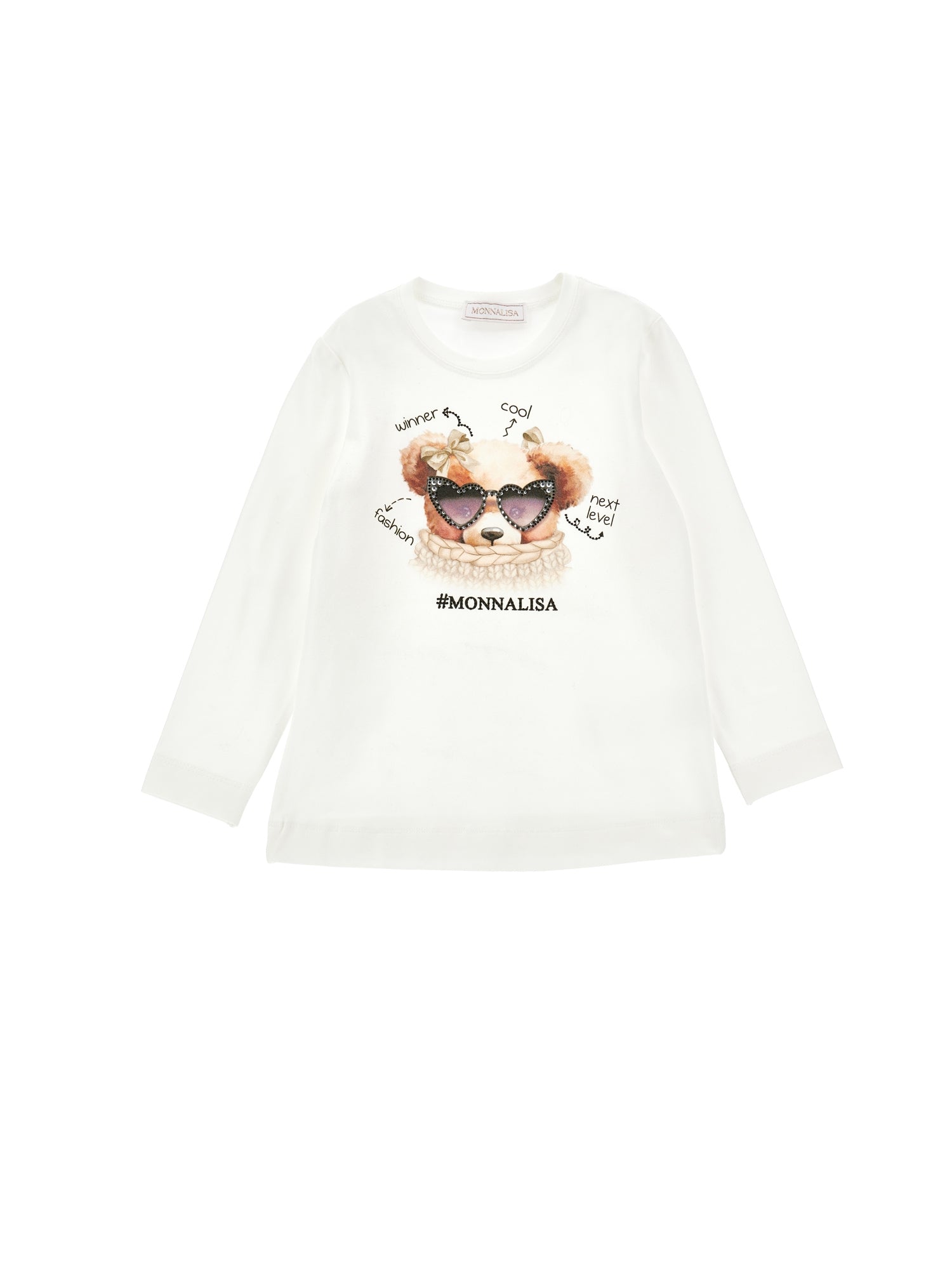 Monnalisa Girls Cream Teddy T-Shirt
