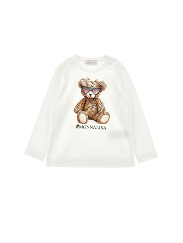 Monnalisa Girls Cream Teddy T-Shirt