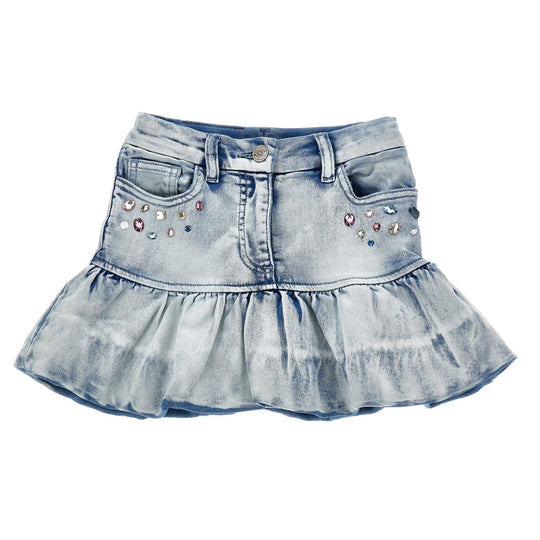 Girls Denim Frill Skirt