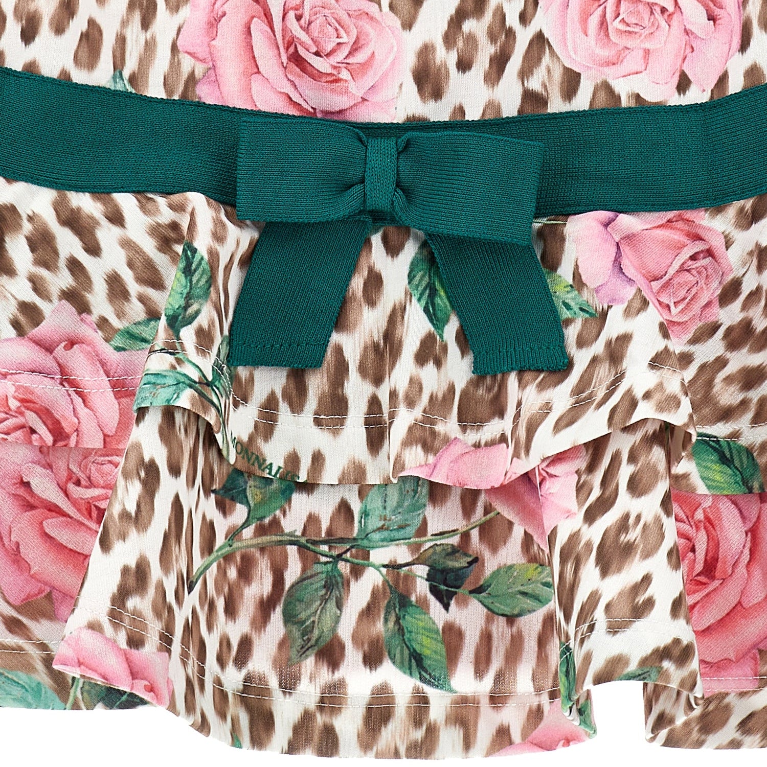 Monnalisa Girls Pink Leopard Zip Up Hoody